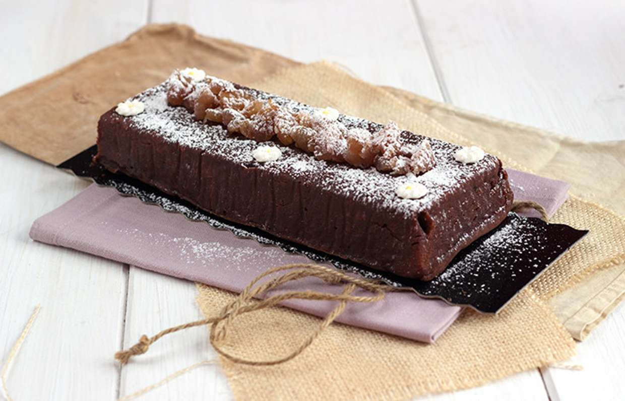 Пудинг с шоколадом и кремом из каштанов