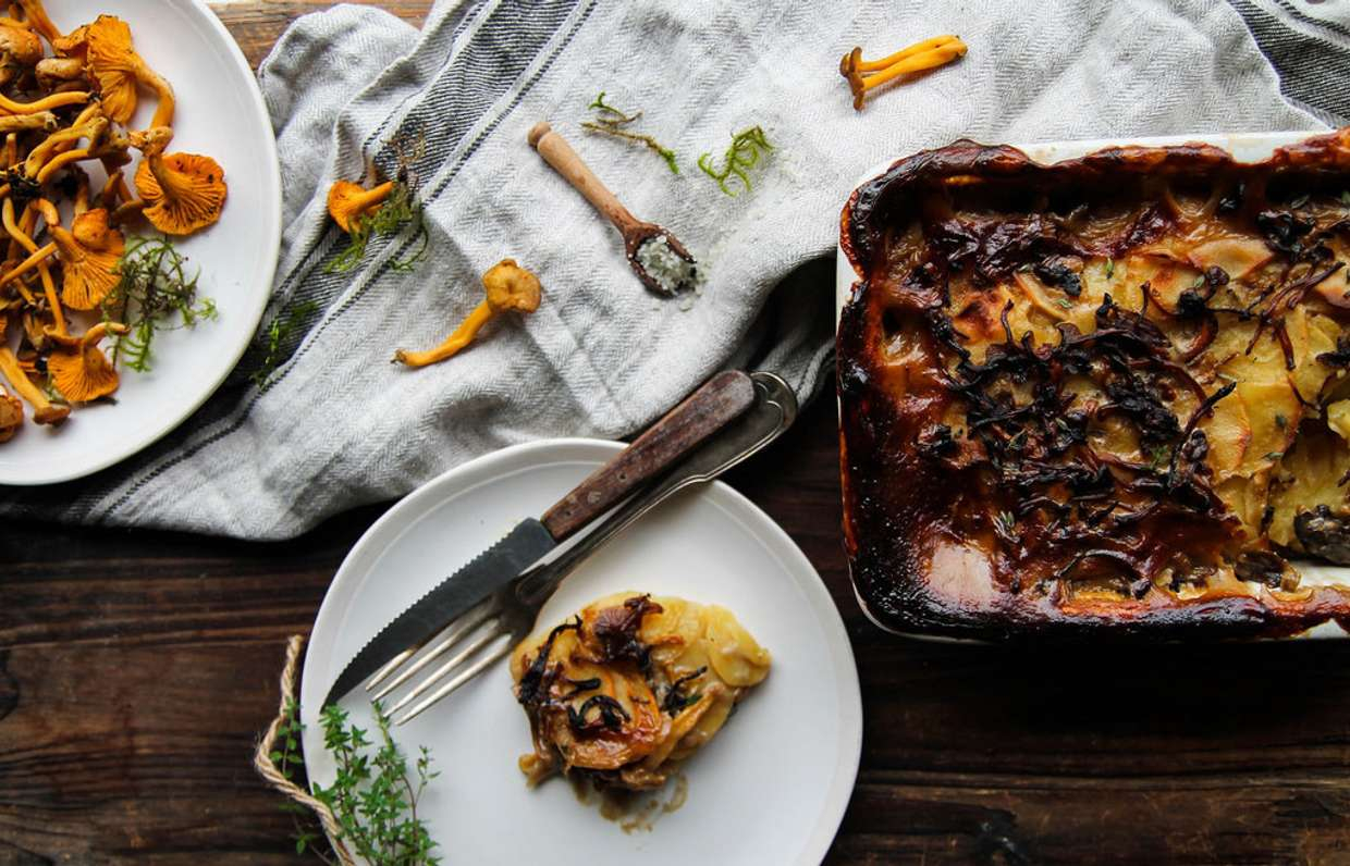 Картофельная запеканка с грибами