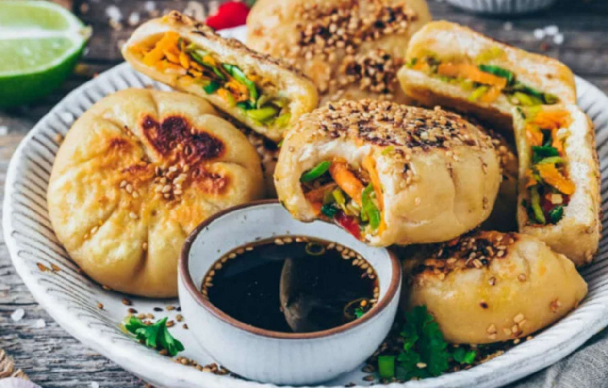 Булочки бао с овощами