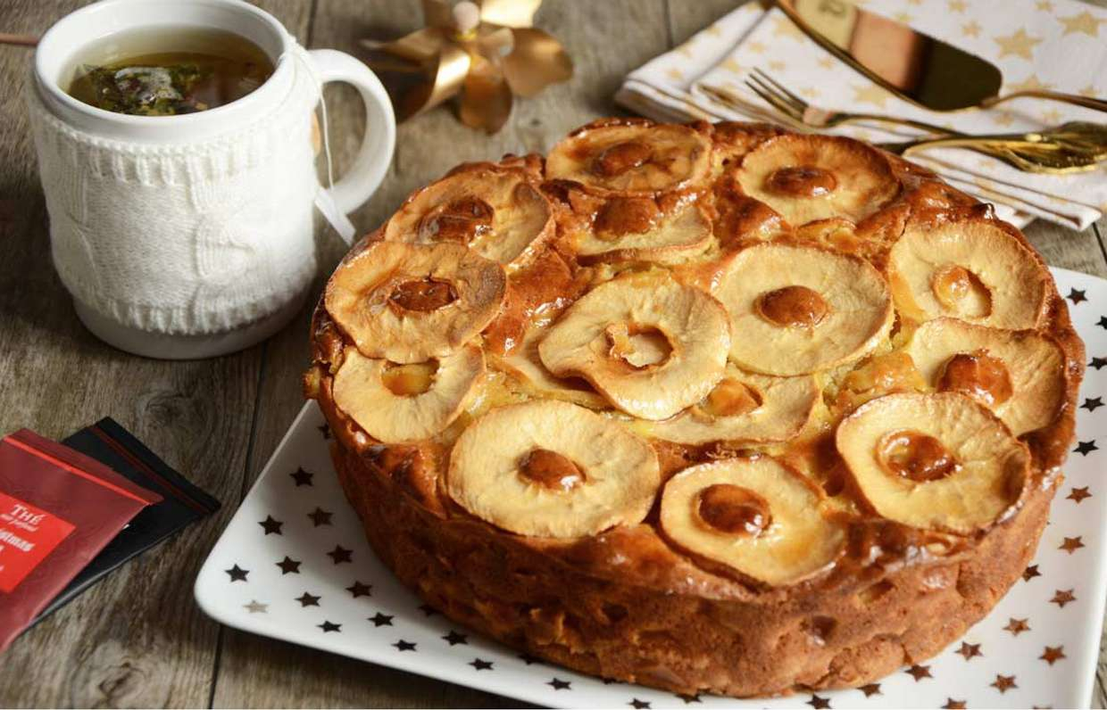 Яблочный пирог с сиропом агавы