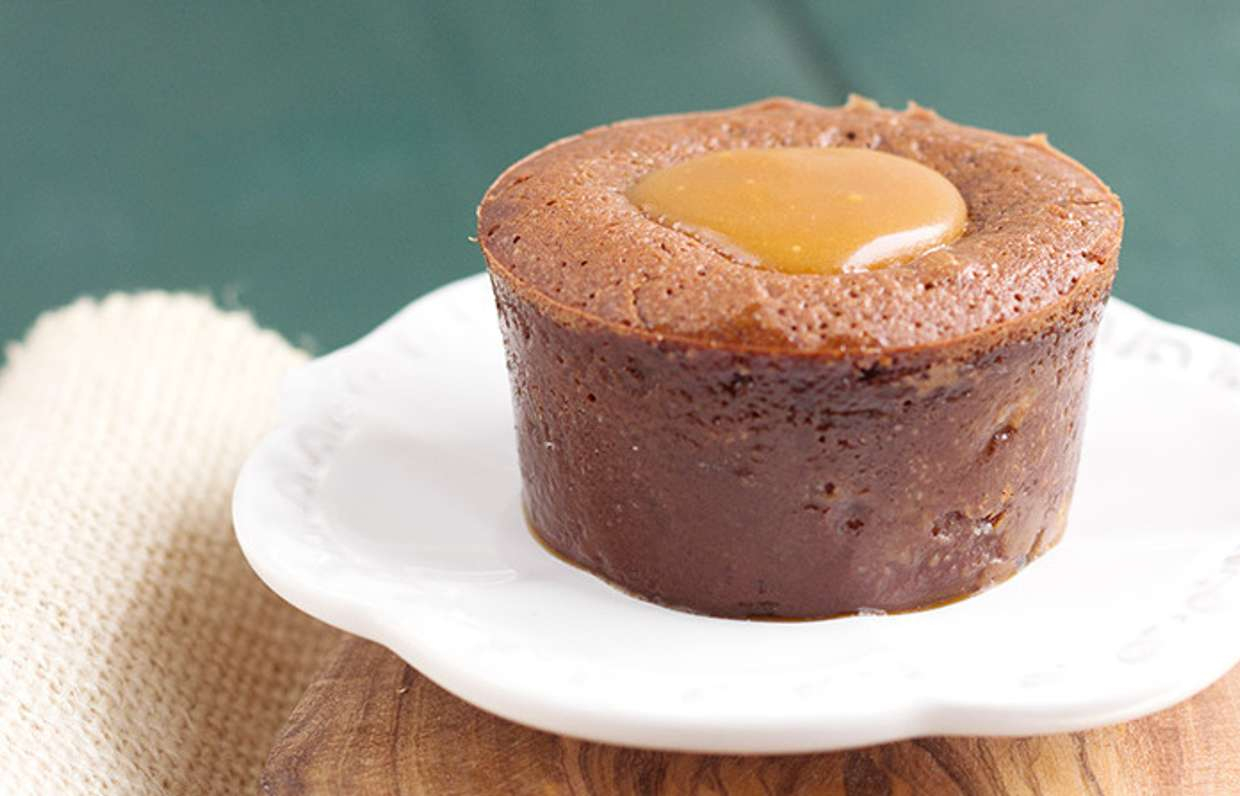 Шоколадные кексы с соленой карамелью