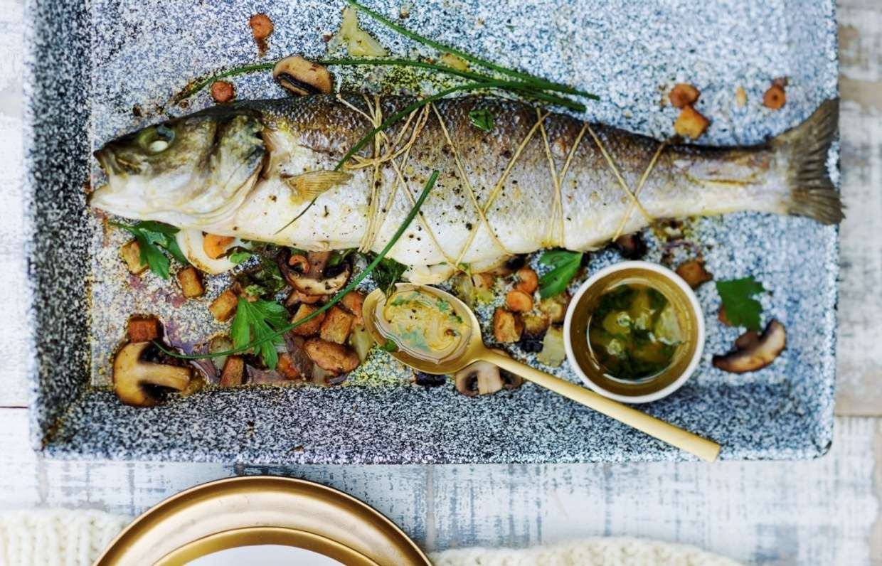 Фаршированный сибас