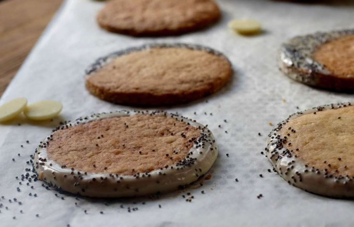 Лимонное печенье с белым шоколадом