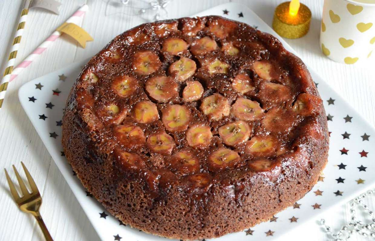 Шоколадно-банановый пирог