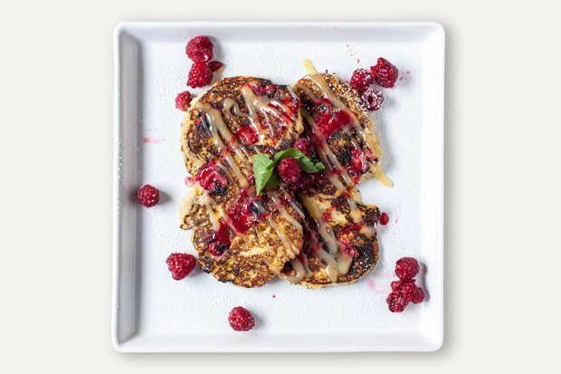 Американские блинчики с малиной и лимоном