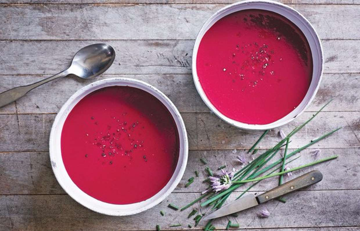 Свекольный суп с кокосовым молоком и имбирем