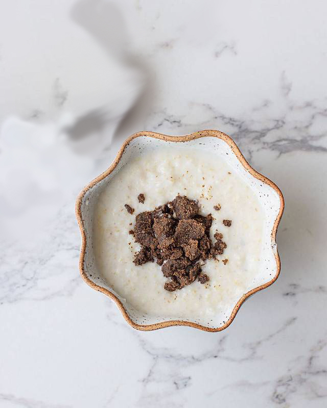 Пшеничная каша (кус-кус) с конопляной пастой