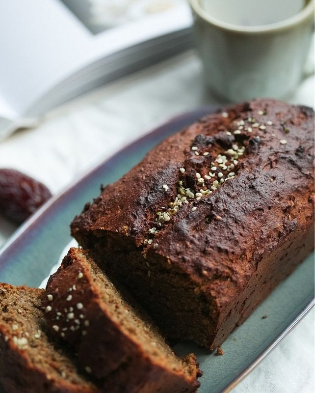 Нежный банановый хлеб из конопляной муки