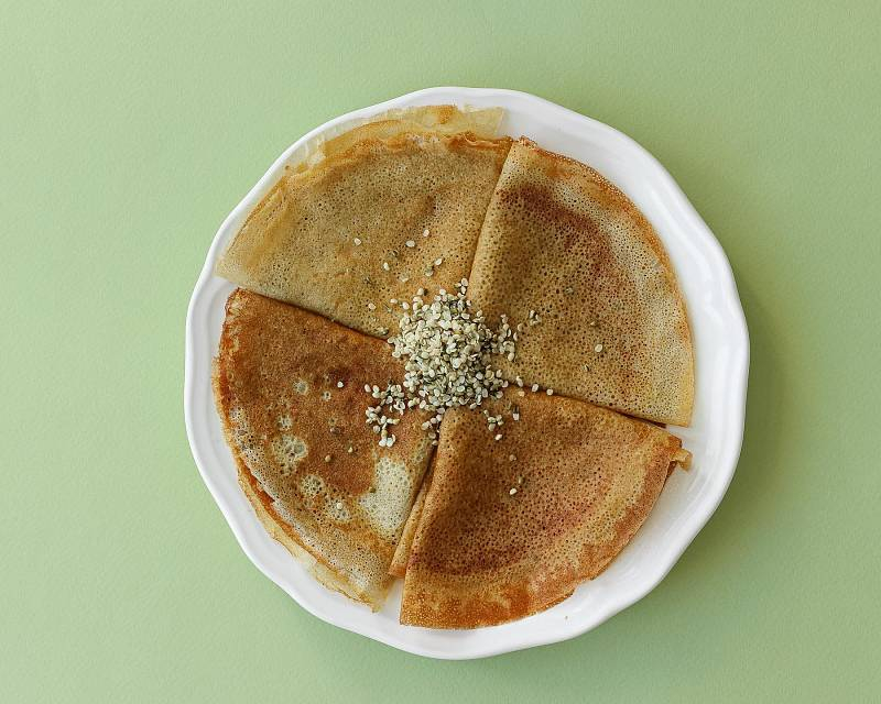 Безглютеновые блины с конопляным белком